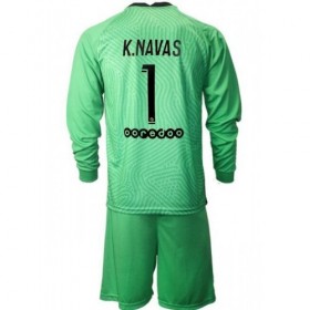 Jalkapallo Pelipaidat Paris Saint-Germain PSG Keylor Navas 1 Maalivahti Lasten 3 Paita 2020-2021 Pitkähihainen